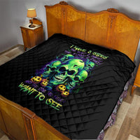 Skull Pumpkin Quilt I Have Three Side Quite Funny And Side You Never Want - Wonder Print Shop