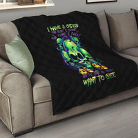 Skull Pumpkin Quilt I Have Three Side Quite Funny And Side You Never Want - Wonder Print Shop