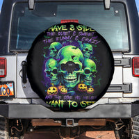 Skull Pumpkin Spare Tire Cover I Have Three Side Quite Funny And Side You Never Want - Wonder Print Shop