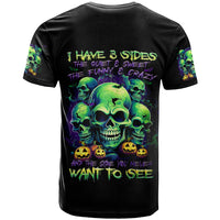 Flower Skull T Shirt Don't Try To Figured Me Out I Special Kind Fire Flower - Wonder Print Shop