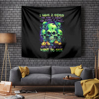Skull Pumpkin Tapestry I Have Three Side Quite Funny And Side You Never Want - Wonder Print Shop