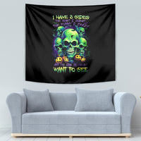 Skull Pumpkin Tapestry I Have Three Side Quite Funny And Side You Never Want - Wonder Print Shop
