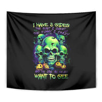 Skull Pumpkin Tapestry I Have Three Side Quite Funny And Side You Never Want - Wonder Print Shop