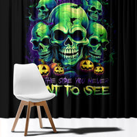 Skull Pumpkin Window Curtain I Have Three Side Quite Funny And Side You Never Want - Wonder Print Shop
