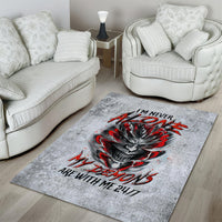 Devil Skull Area Rug I Never Alone My Demon With Me 24/7 - Wonder Print Shop