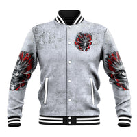 Devil Skull Baseball Jacket I Never Alone My Demon With Me 24/7 - Wonder Print Shop