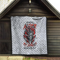 Devil Skull Quilt I Never Alone My Demon With Me 24/7 - Wonder Print Shop