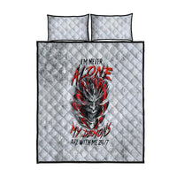 Devil Skull Quilt Bed Set I Never Alone My Demon With Me 24/7 - Wonder Print Shop