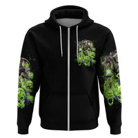 Death Skull Hoodie I Never Alone My Demon With Me 24/7 - Wonder Print Shop