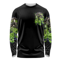 Death Skull Long Sleeve Shirt I Never Alone My Demon With Me 24/7 - Wonder Print Shop