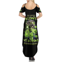 Flower Skull Summer Maxi Dress I Blunt Because God Rolled Me That Way - Wonder Print Shop