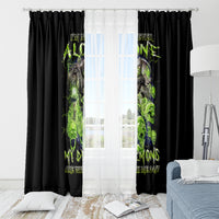 Death Skull Window Curtain I Never Alone My Demon With Me 24/7 - Wonder Print Shop