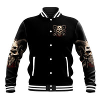Satan Skull Baseball Jacket I Never Alone My Demon With Me 24/7 - Wonder Print Shop