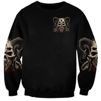 Flower Skull Sweatshirt I Try To Avoid Drama - Wonder Print Shop