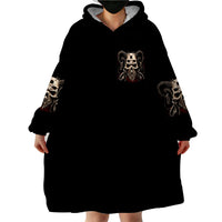Flower Skull Wearable Blanket Hoodie I Try To Avoid Drama - Wonder Print Shop
