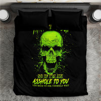 Thunder Skull Bedding Set I'm A Nice Person So If I'm An Asshole You Need To Ask Yourself - Wonder Print Shop