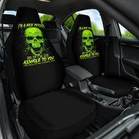 Thunder Skull Car Seat Cover I'm A Nice Person So If I'm An Asshole You Need To Ask Yourself - Wonder Print Shop