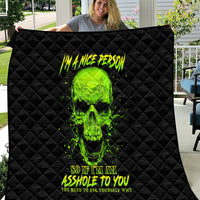 Thunder Skull Quilt I'm A Nice Person So If I'm An Asshole You Need To Ask Yourself - Wonder Print Shop
