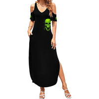 Flower Skull Summer Maxi Dress Iam A Sweet Girl Full Of Crazy - Wonder Print Shop