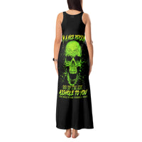 Flower Skull Tank Maxi Dress Iam A Sweet Girl Full Of Crazy - Wonder Print Shop
