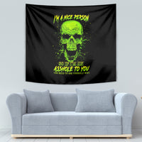 Thunder Skull Tapestry I'm A Nice Person So If I'm An Asshole You Need To Ask Yourself - Wonder Print Shop