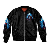 American Skull Bomber Jacket I Talk I Smile But Be Carefull When I Silent - Wonder Print Shop