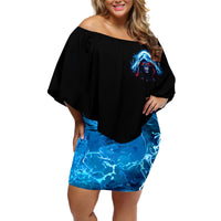 Girl Skull Off Shoulder Short Dress Don't Try To Figured Me Out I Special Kind - Wonder Print Shop