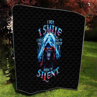American Skull Quilt I Talk I Smile But Be Carefull When I Silent - Wonder Print Shop
