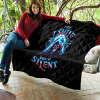 American Skull Quilt I Talk I Smile But Be Carefull When I Silent - Wonder Print Shop