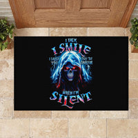 American Skull Rubber Doormat I Talk I Smile But Be Carefull When I Silent - Wonder Print Shop