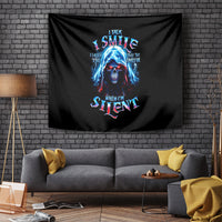 American Skull Tapestry I Talk I Smile But Be Carefull When I Silent - Wonder Print Shop