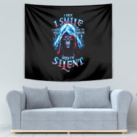 American Skull Tapestry I Talk I Smile But Be Carefull When I Silent - Wonder Print Shop