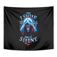 American Skull Tapestry I Talk I Smile But Be Carefull When I Silent - Wonder Print Shop