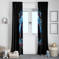 American Skull Window Curtain I Talk I Smile But Be Carefull When I Silent - Wonder Print Shop