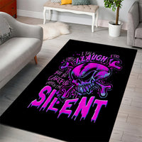Graffiti Skull Area Rug I Talk I Smile But Be Carefull When I Silent - Wonder Print Shop
