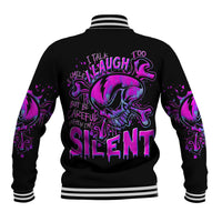 Graffiti Skull Baseball Jacket I Talk I Smile But Be Carefull When I Silent - Wonder Print Shop