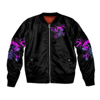 Graffiti Skull Bomber Jacket I Talk I Smile But Be Carefull When I Silent - Wonder Print Shop