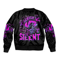 Graffiti Skull Bomber Jacket I Talk I Smile But Be Carefull When I Silent - Wonder Print Shop