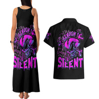 Graffiti Skull Couples Matching Tank Maxi Dress and Hawaiian Shirt I Talk I Smile But Be Carefull When I Silent - Wonder Print Shop