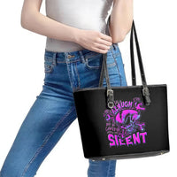 Graffiti Skull Leather Tote Bag I Talk I Smile But Be Carefull When I Silent - Wonder Print Shop