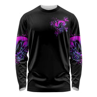 Graffiti Skull Long Sleeve Shirt I Talk I Smile But Be Carefull When I Silent - Wonder Print Shop