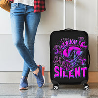 Graffiti Skull Luggage Cover I Talk I Smile But Be Carefull When I Silent - Wonder Print Shop