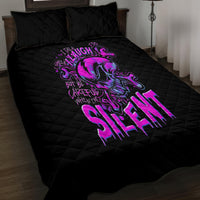 Graffiti Skull Quilt Bed Set I Talk I Smile But Be Carefull When I Silent - Wonder Print Shop