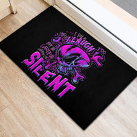 Graffiti Skull Rubber Doormat I Talk I Smile But Be Carefull When I Silent - Wonder Print Shop