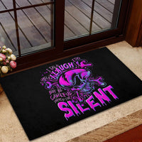 Graffiti Skull Rubber Doormat I Talk I Smile But Be Carefull When I Silent - Wonder Print Shop