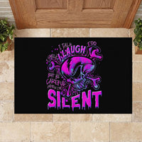 Graffiti Skull Rubber Doormat I Talk I Smile But Be Carefull When I Silent - Wonder Print Shop