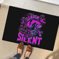 Graffiti Skull Rubber Doormat I Talk I Smile But Be Carefull When I Silent - Wonder Print Shop