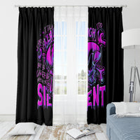 Graffiti Skull Window Curtain I Talk I Smile But Be Carefull When I Silent - Wonder Print Shop