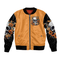 Flower Skull Bomber Jacket I Try To Avoid Drama - Wonder Print Shop
