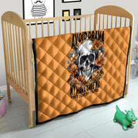 Flower Skull Quilt I Try To Avoid Drama - Wonder Print Shop